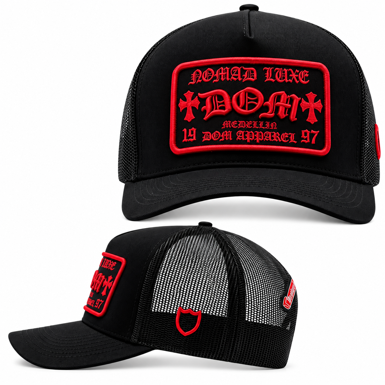Gorra Dom Apparel Black Red