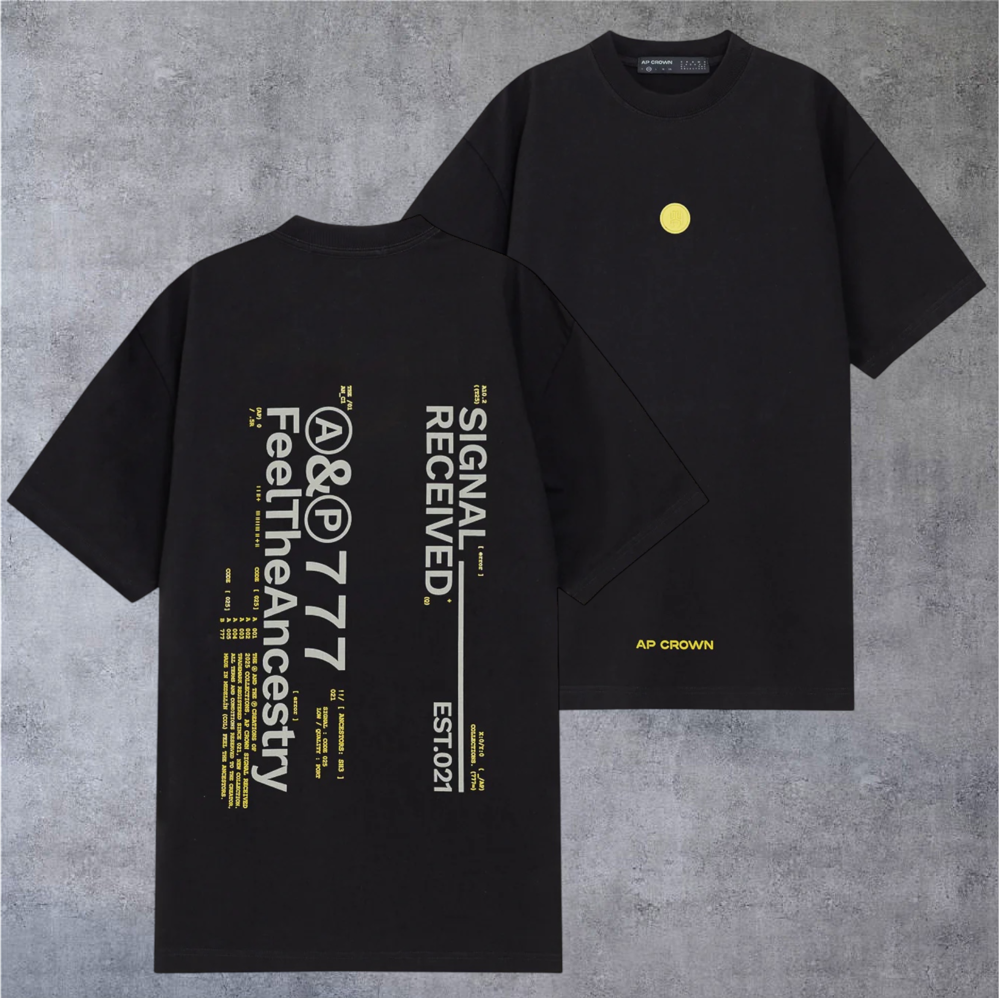 Camiseta Ap Crown Ashen Black